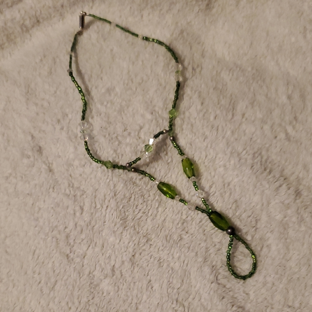 Handmade Green Beaded Barefoot Sandal